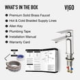 thumbnail image 5 of VIGO Davidson Single Handle Single-Hole Bathroom Faucet in Chrome, 5 of 14