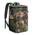 thumbnail image 1 of Tropical Floral Cooler Backpack 20L Insulated Soft Cooler Bag Leakproof for Beach Camping Picnic with Hibiscus Print, 1 of 6