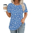 thumbnail image 2 of Bogo Women'S Boho Floral Print Ladies Summer Blouses For Women 2025 T Shirts For Women Trendy Pack Womens Blouses Casual, 2 of 6