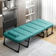 thumbnail image 5 of ABORON 3 in 1 Folding Bed Cot with Cushion & Pillow, Adjustable 6-Position Folding Lounge Chair, Portable Sleeping Cots Sofa Bed, 5 of 13