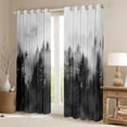 thumbnail image 2 of Manfei Smoky Jungle Curtains Pack of 2 (42x84 Each) for Female Men Women,Woodland Tree Curtains Blackout,Botanical Plants Bedroom Curtains,Ultra Soft Home Decor, 2 of 6