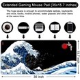 thumbnail image 3 of Gaming Mouse Pad Large Wave Mouse Pad Desk Mat 35x15.7x0.12 inch XXL Desk Pad Blue and Black Mouse Pad (Wave Blue), 3 of 13