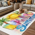thumbnail image 2 of Fsddascl Yellow Summer Botanical Outdoor Rug for Patio/Deck/Porch, Non-Slip Large Area Rug 4 x 6 Ft, Green Palm Trees Indoor Outdoor Rugs Washable Area Rugs, Reversible Camping Rug Carpet Runner, 2 of 5