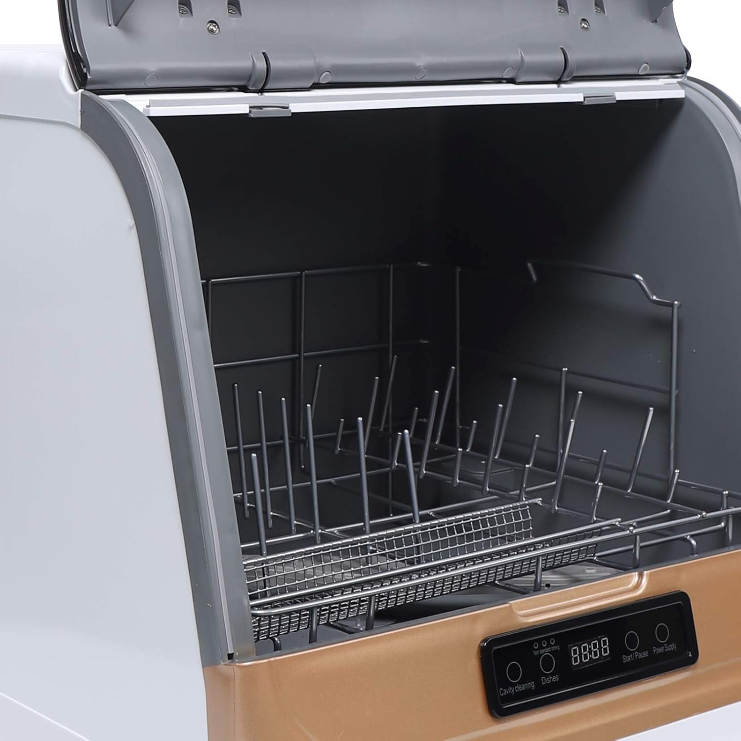 Portable Countertop Dishwasher 5L Compact Dishwashers with Built-in Water Tank&Inlet Hos 4Washing Programs Heating+Air-Dry