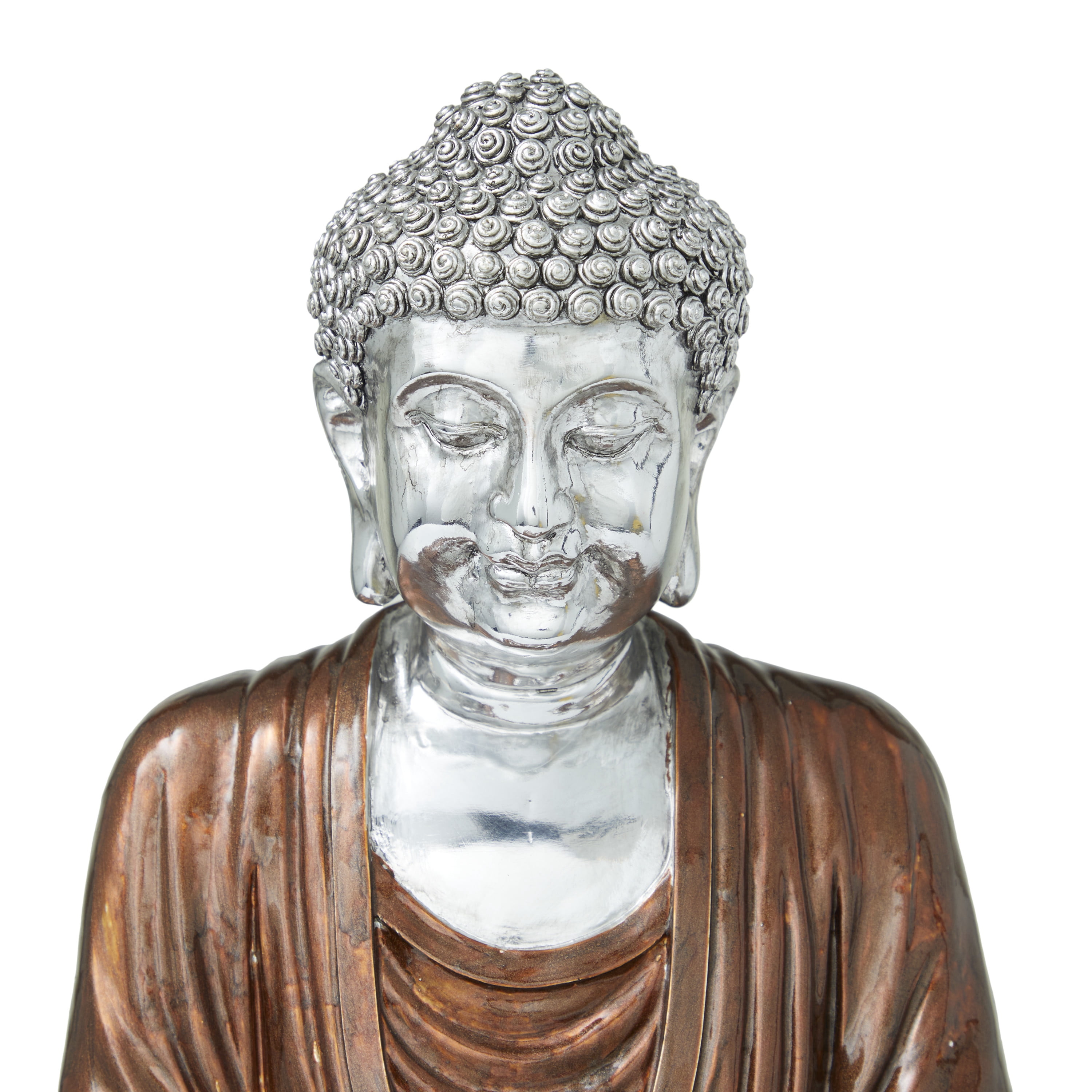 DecMode 9"W, 16"H Polystone Eclectic Sculpture, Copper, 1-Piece