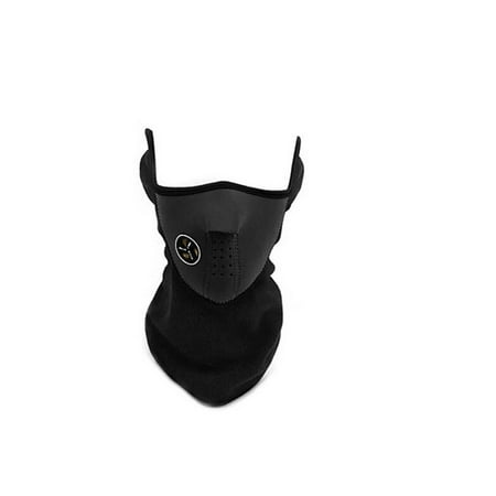 Riding Face Mask - Unique Bargains 53 x 25cm Outdoor Sports Riding Sking Flannel Warm Veil Neck Ski Mask Face Black