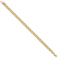 thumbnail image 2 of Real 14kt Yellow Gold Lite 5mm Double Link Charm Pendant Chain Bracelet; 7.25 inch; for Adults and Teens; for Women and Men, 2 of 3