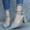 Grey, variant on Mefallenssiah Women'S Summer Casual Pointed-toe Sandals Middle Heel Chunky Heel Metal Buckle Sandals
