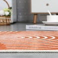thumbnail image 3 of Geetinfly 8*10 8in*10in Modern Washable Rug Lines Print Area Rug Non-Shedding Stain-Resistant Carpet Indoor SoFT Area Rugs Foldable Thin Rug for Dining Room Office Orange Orange, 3 of 7