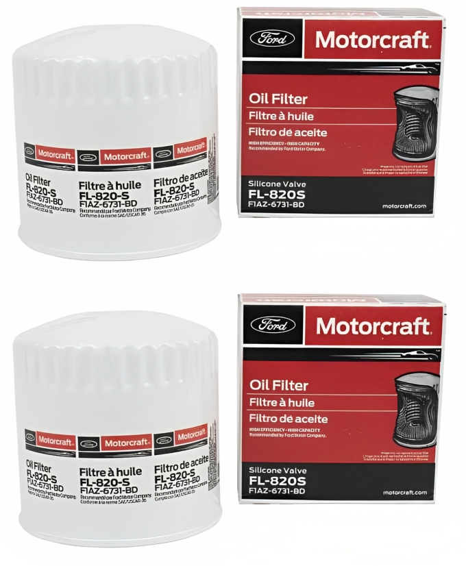 2 Engine Oil Filter Genuine FORD Motorcraft Replace OEM FL1820S Pair