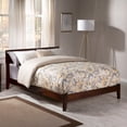thumbnail image 2 of AFI Orlando Full Low Profile Wood Platform Bed Frame with Panel Headboard, Walnut, 2 of 10
