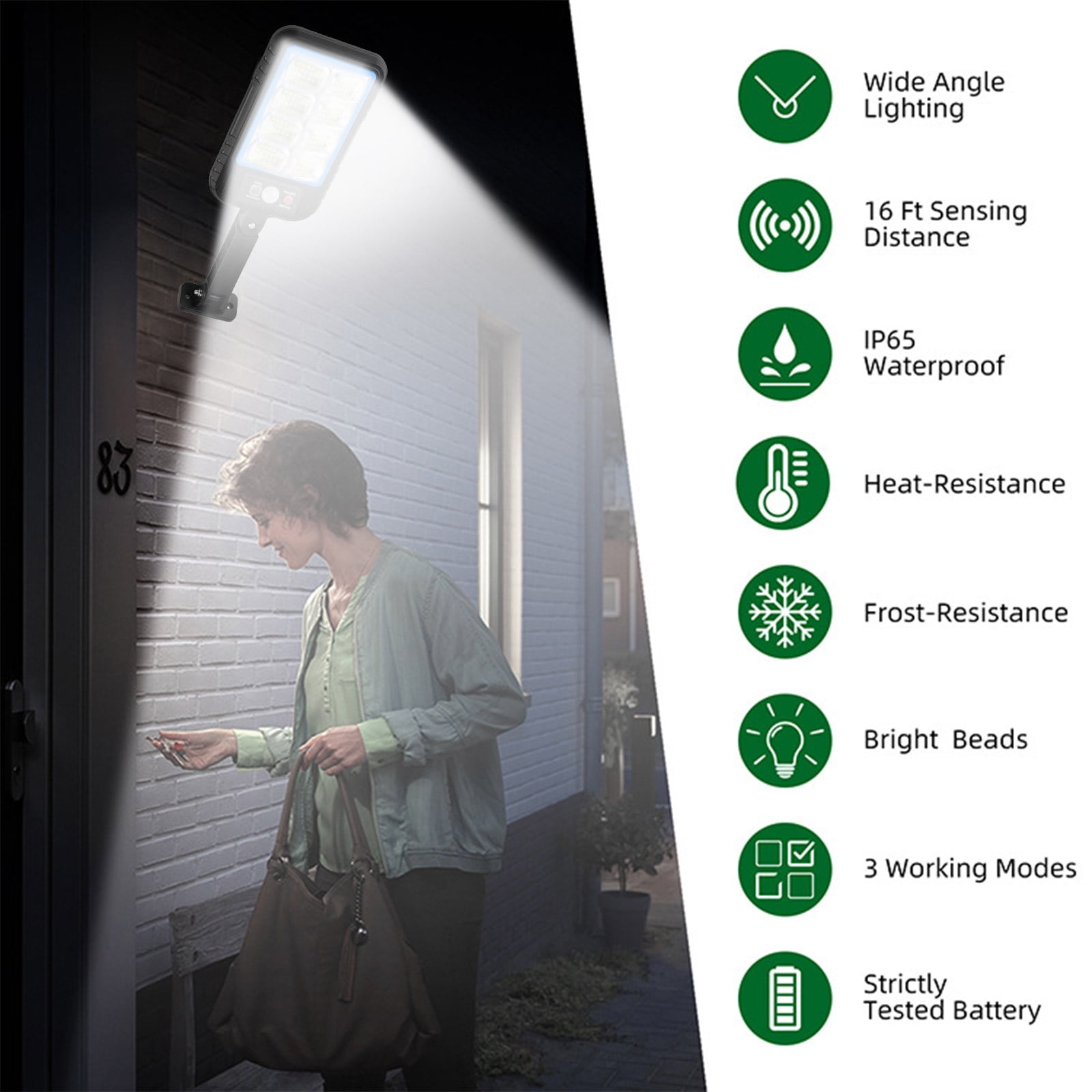 4-Pack Solar Outdoor Lights, Motion Sensor Flood Light with 3 Modes, Dusk to Dawn Solar Powered Street Light, Waterproof Security Wall Lamps with Remote Control for Yard, Garden, Garage