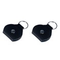 thumbnail image 3 of ETHZZLE 2Pcs Portable Black PU Guitar Pick Holder Plectrum Package with Keychain Attachment, 3 of 4
