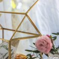 thumbnail image 4 of NCYP Boîte à Cartes en Verre Doré pour Réception de Mariage, 10.2x5.9x8.2 Pouces, Terrarium en Forme de Maison, Décoration de Table de Rangement à Domicile, Boîte en Verre Seulement, 4 of 7