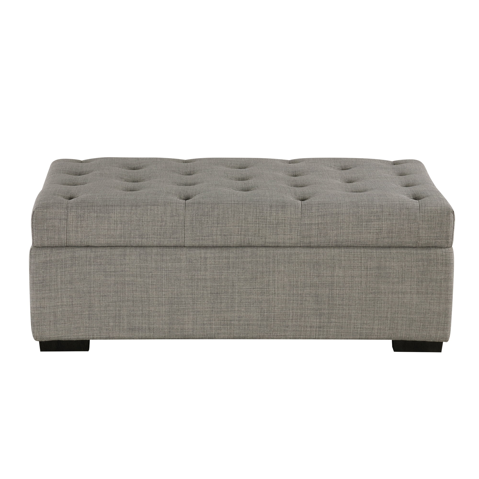 Euroco Convertible Ottoman Sleeper Bed with Memory Foam Mattress, Folding Twin Bed for Guests, Tufted Linen Upholstery, Iron Frame, Space-Saving Sofa Bed
