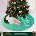 thumbnail image 4 of SKYSONIC Easter Rabbit Christmas Tree Skirt Home Decoration Large Round Christmas Tree Skirt for Holiday Party Home Christmas Day Ornaments 47.2 Inch, 4 of 6