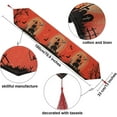 thumbnail image 2 of Halloween Table Runner Linen Decorative Tablecloth With Tassels Party Home Table Decor, 2 of 5