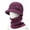 Purple #11, variant on Dresfit Knitted Cloche Hat Women Round Brim Crohet Bucket Hat with Bib Flower Thermal Vintage Winter Slouchy Visor Brim Baggy Fisherman Cap Wine One Size