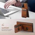 thumbnail image 3 of Dteck for Samsung Galaxy Note 20 Slim Back Case, Luxury Shockproof Classical Retro Premium PU Leather Hybrid Wallet Card Slots Back Anti-Drop Protective Case Cover, brown, 3 of 5