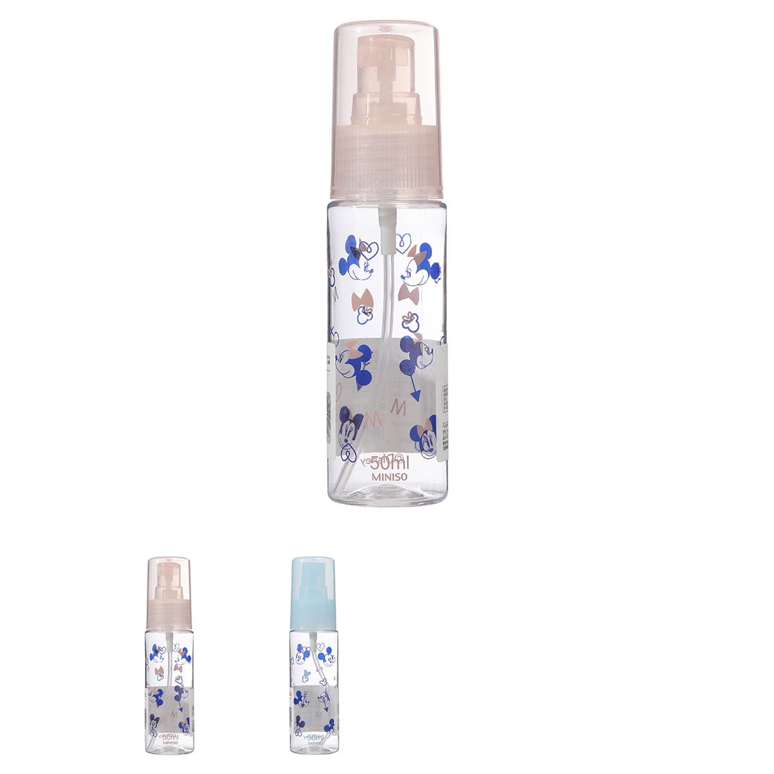 MINISO Micky Simple Portable Plastic Clear Spray Travel Bottle Travel