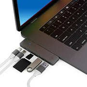 CharJenPro USB C Hub for MacBook Pro (M1) 16", 15", 13", 2020, 2019, 2018, MacBook Air 2020 (M1), 2019, 2018, 100W Power, 2 USB 3.0, microSD, SD Card Reader, USB C Port. MacStick U