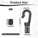 thumbnail image 3 of 20 Pack Black Bungee Cord Hooks for 3/16 Inch to 1/4 Inch, Shock Cord End Hooks, 3 of 5