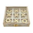 thumbnail image 2 of 8" x 8" Wooden Tic-Tac-Toe Board Contemporary Decorative Tic Tac Toe Game in Case Accent for Home or Office Unique, 2 of 8