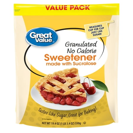 Great Value Granulated No Calorie Sweetener Value Pack, 19.4 (Best Natural Sugar Alternative)
