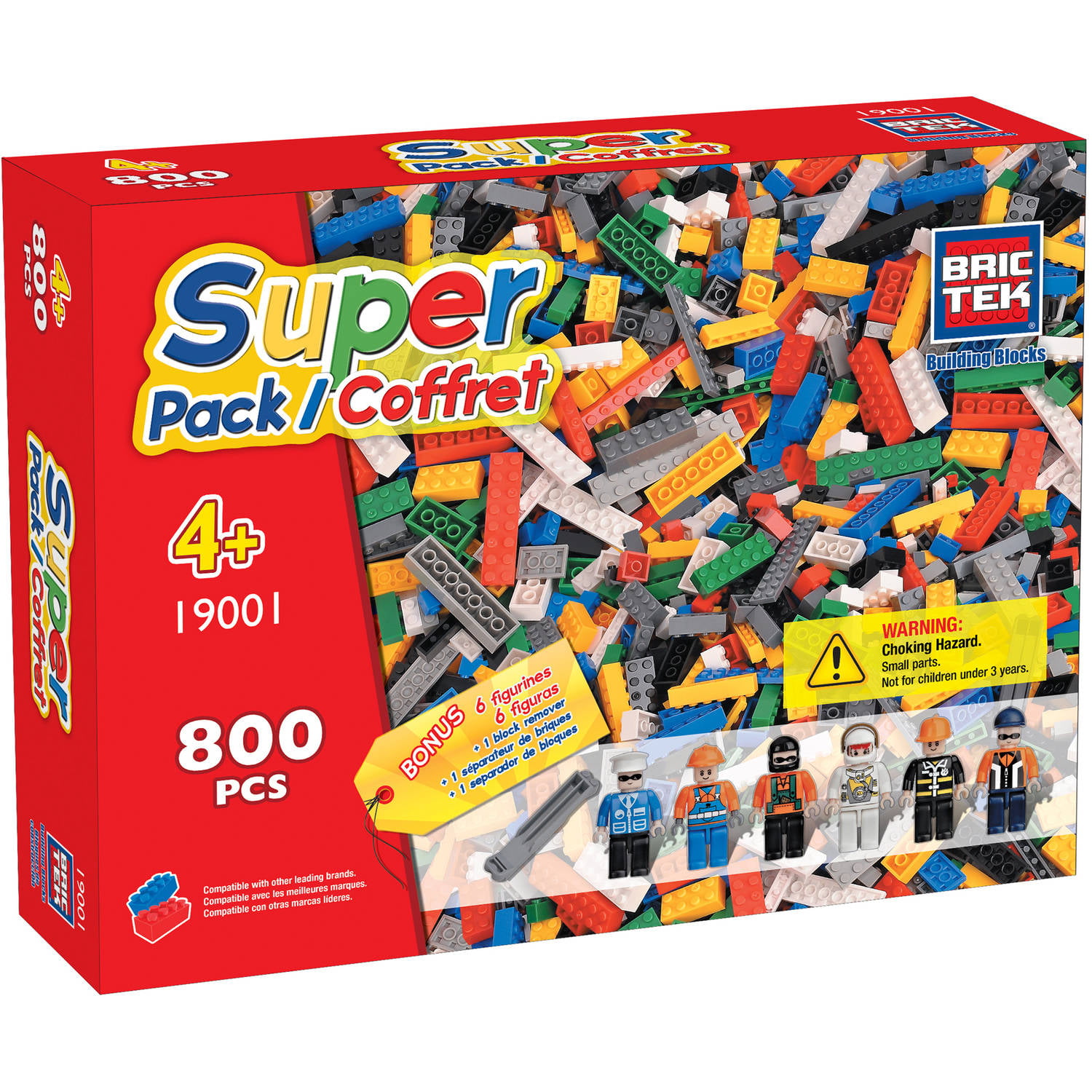 BRICTEK 1,000-Pc Super Pack Building Bricks Set Compatible with Other Leading Brands.
