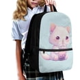 thumbnail image 3 of Yuyamidu Cute Cat Backpack for Girls Bookbag Age 4-6 Blue Book Bags for School, Primary School Bag Kids Adorable Book Bags with Side Mesh Pockets Elementary Backpacks, 3 of 6