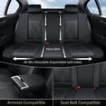 thumbnail image 5 of FLORICH Car Seat Covers Front Pair, Universal Leather Seat Covers Full Coverage, Waterproof for Most Car Truck SUV, Black, 5 of 9