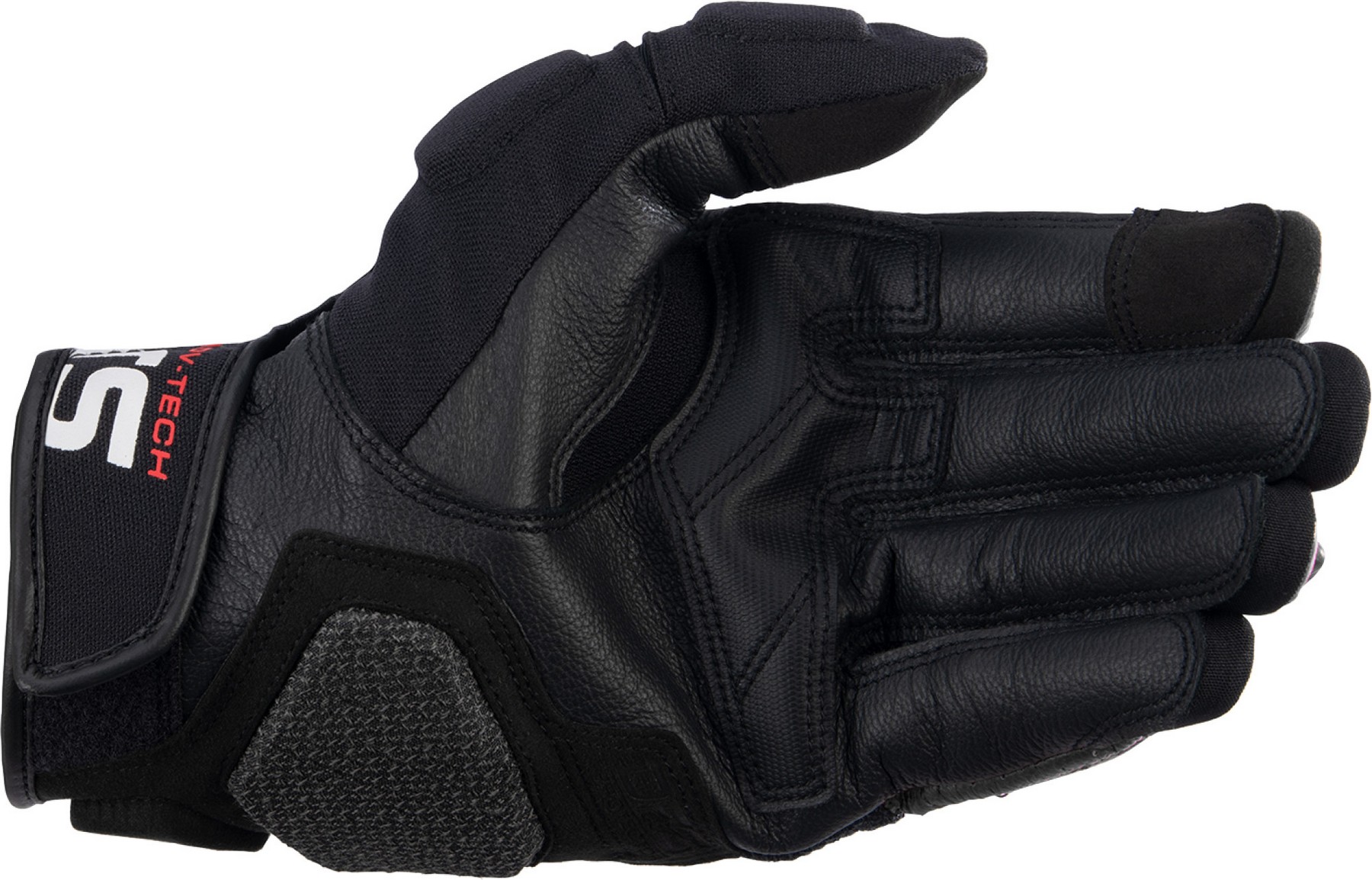 Alpinestars Halo Mens Leather Motorcycle Gloves Black/White 3XL 