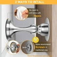 thumbnail image 6 of Door Stopper, GoXteam Magnetic Door Stops, 2 Pack Wall Floor Mounted Silver Magnetic Door Catch Door Holder, Stainless Steel Soft-Catch Doorstop, 6 of 7
