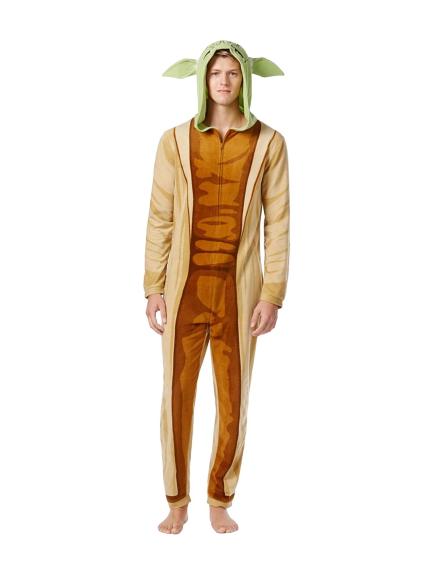 BRIEFLY STATED Briefly Stated Mens Hooded Yoda Costume Body Suit