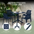 thumbnail image 5 of WestinTrends Playa 31.5" Square Plastic Outdoor Patio Dining Table for 4, Navy Blue, 5 of 6