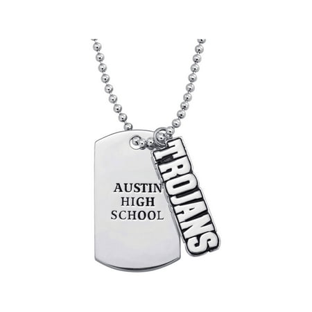 Keepsake Personalized Family Jewelry Men's High School Mascot Tag available in Valadium