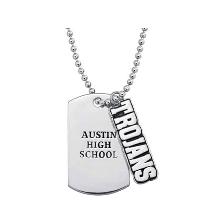 Personalized Family Jewelry Men's High School Mascot Tag available in