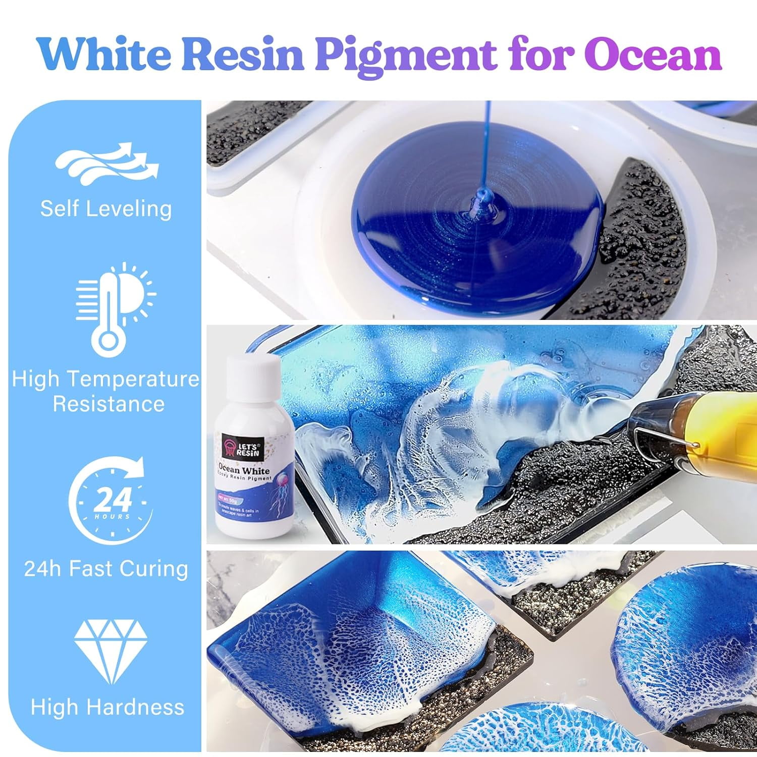 LET'S RESIN 1 Gallon Epoxy Kit - Crystal Clear, No Bubble, Low Odor for Art, Jewelry, River Tables