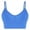 AA-Blue, variant on QATAINLAV Women's Padded Seamless Wireless Sport Bras Solid Casual Summer Spaghetti Straps Bralette Yoga Workout Crop Tops Black L