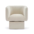 thumbnail image 2 of Swivel Barrel Accent Chair, Mid Century 360° Comfy Round Accent Sofa for Bedroom, Modern Accent Armchair Reading Chair for Living Room Waiting Room,Office Accent Chair with Arms, 2 of 9