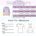 thumbnail image 3 of 2DXuixsh Chandails pour Femmes Col Rond Tricoté Patchwork Tendance Mode Chandail Chandails en Molleton pour Femmes Tenues de Mode Automne Blanc Taille P, 3 of 3