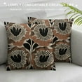 thumbnail image 3 of JEUXUS Boho Black and Beige Floral&nbsp;Pillow Covers Botanical Neutral Plant Decorative Throw Pillow Cover, Abstract Bohemian Flower Plant for Sofa Bed Home Decor Pillowcase, 3 of 5