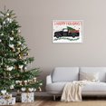 thumbnail image 2 of Happy Holidays Christmas Tree Truck Holiday Graphic Art White Framed Art Print Wall Art, 2 of 7