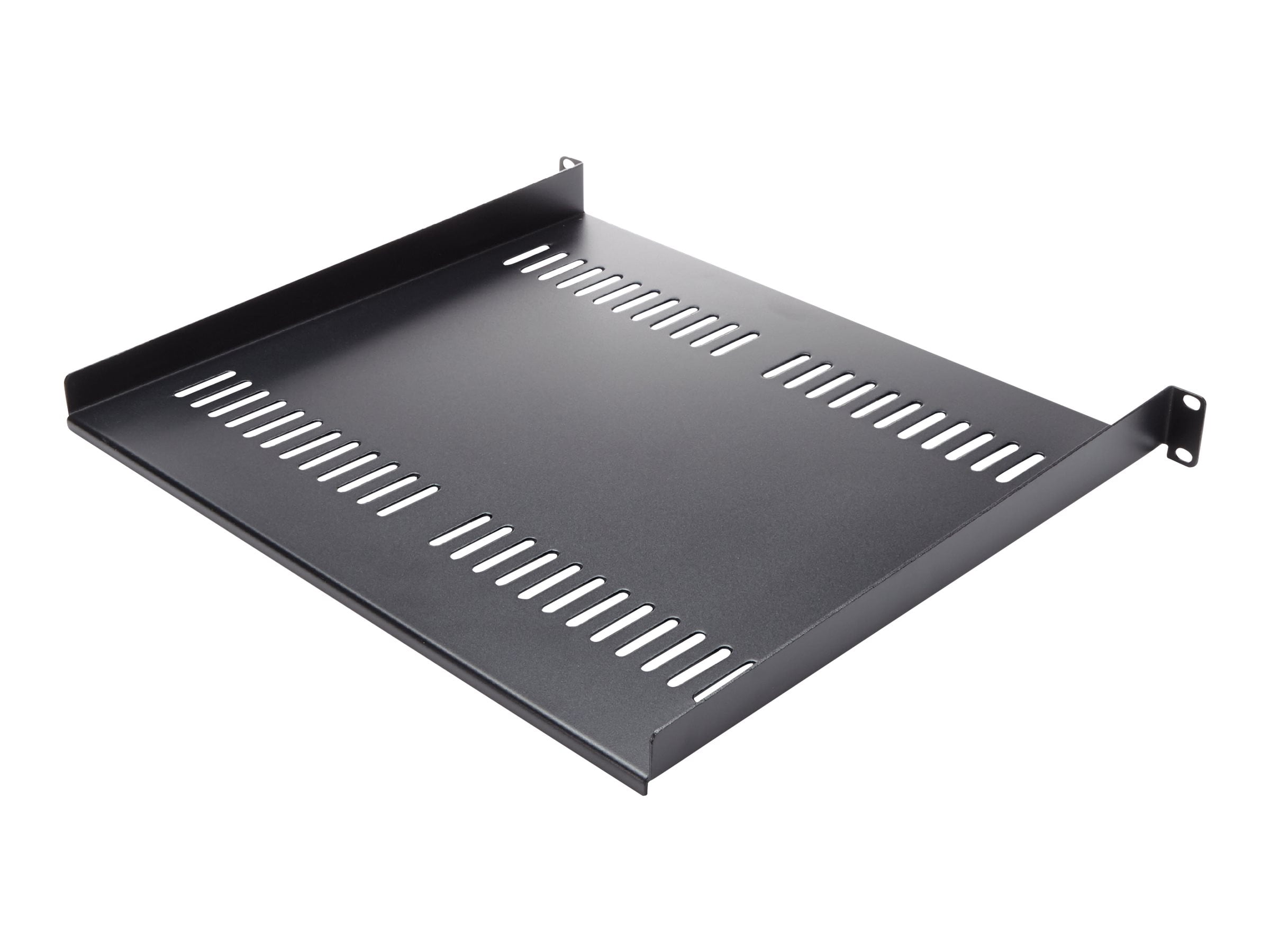 1U Vented Server Rack Mount Shelf 16in Deep Steel