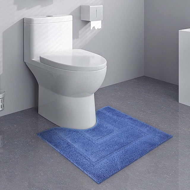 U-Shaped Microfiber Bathroom Floor Mat with Non-Slip Backing, Super Absorbent and Quick-Drying Toilet Rug Carpet