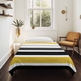thumbnail image 4 of Yellow Black Stripe Tapestry for Bedroom Wall Hanging Tapestry, Modern Abstract Art Coarse Striped Ceiling Backdrop Tapestries Poster Blanket Wall Decor for Teens Room Living Room Dorm 59" x 90", 4 of 8