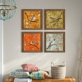 thumbnail image 4 of Accessorize Kingdom Multicolor Jardine Birds Set of 4 Brown Framed Painting,UV Textured Art Prints (9 x 9 inch), 4 of 4