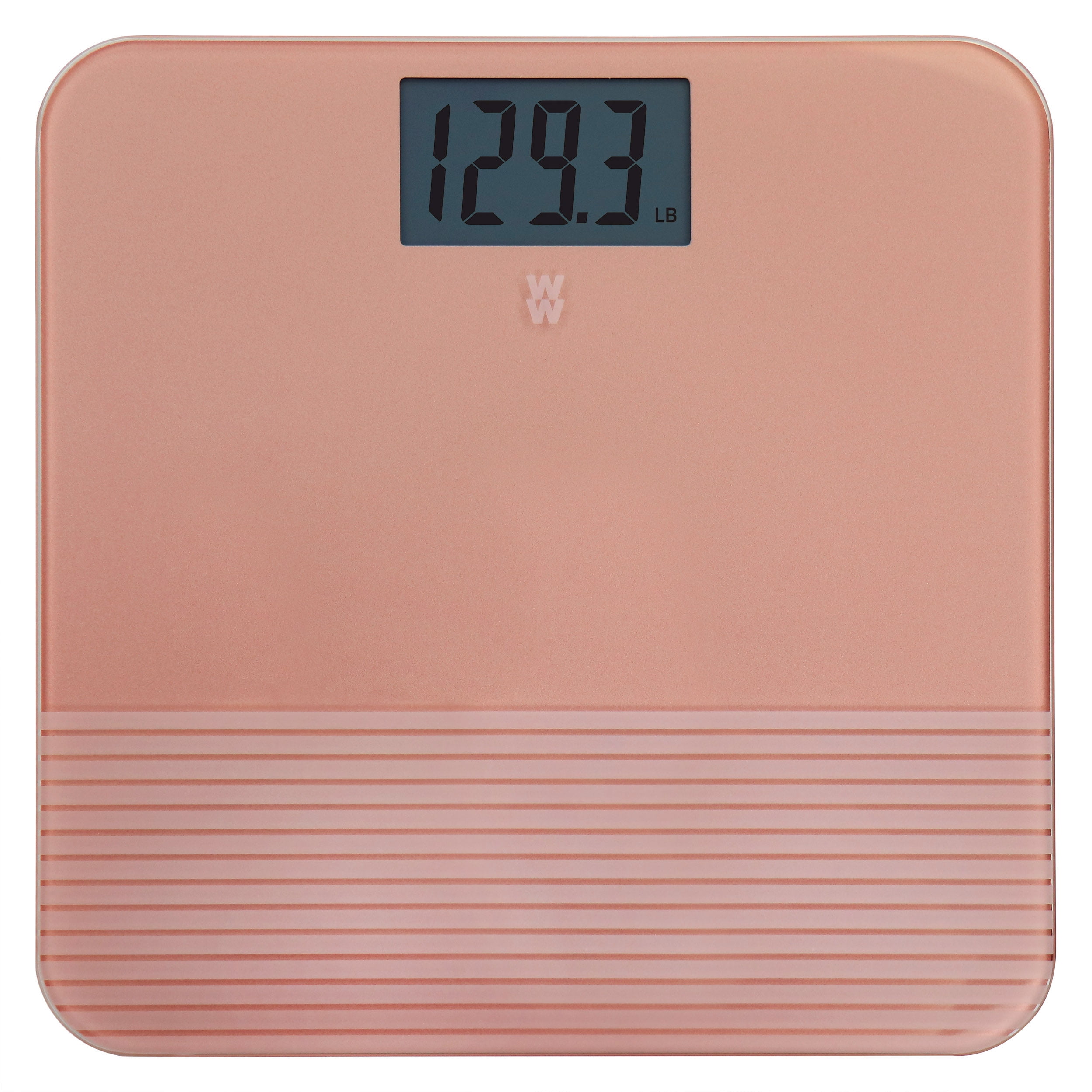 Weight Watchers by Conair Textured Finish Digital Glass Bodyweight Scale in Rose