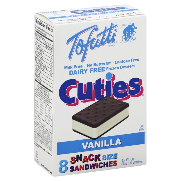 Tofutti Brand Vanilla Cuties 12 per case.