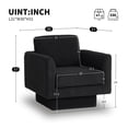 thumbnail image 2 of 360° Modern Swivel Accent Chair,30" W Teddy Sherpa Round Armchair,Thick Padded Single Lounge Sofa,Upholstered Comfy Barrel Chair,Reading Club Chair for Living Room,Nursery,Bedroom,4 Colors (Black), 2 of 20